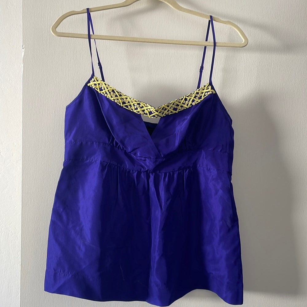 Bright royal blue BCBG blouse.
